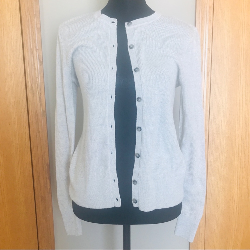 Banana Republic 100% Merino Wool Grey Cardigan